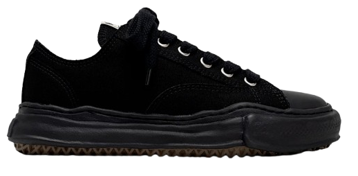 TÊNIS MAISON MIHARA YASUHIRO PETERSON OG SOLE CANVAS LOW TOP BLACK