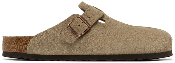 CHINELO SLIDE BOSTON SOFT FOOTBED SUEDE TAUPE