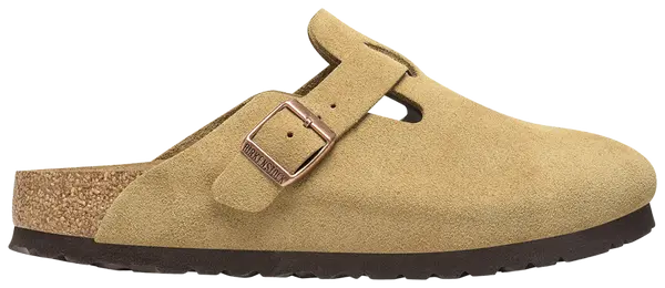 CHINELO SLIDE BOSTON SUEDE LEATHER LATTE CREAM