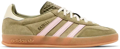 ADIDAS GAZELLE INDOOR FOCUS OLIVE CLEAR PINK