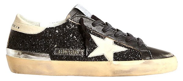 TÊNIS GOLDEN GOOSE STARDAN BALL STAR ' WHITE GLITTER BROWN'