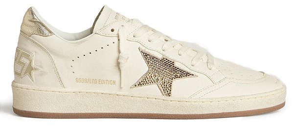 TÊNIS GOLDEN GOOSE STARDAN BALL STAR WHITE CRYSTAL