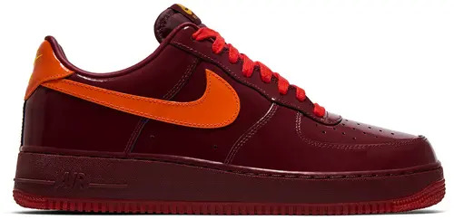 NIKE AIR FORCE 1 LOW ' PATENT LEATHER DARK TEAM RED '