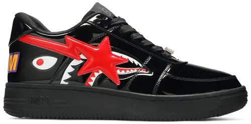 TÊNIS A BATHING APE BAPE STA M2 ' SHARK FACE - BLACK '