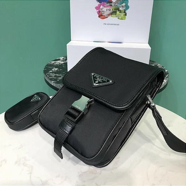 BOLSA PRADA RE-NYLON AND SAFFIANO LEATHER SHOULDER