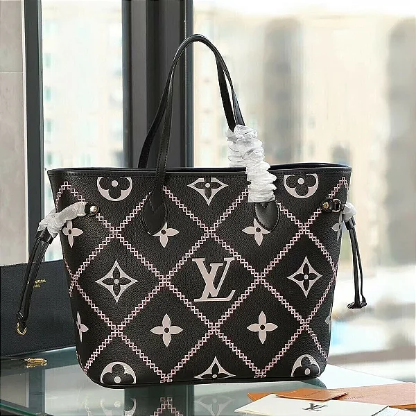 BOLSA LOUIS VUITTON NEVERFULL MM MONOGRAM EMPRIENTE BLACK