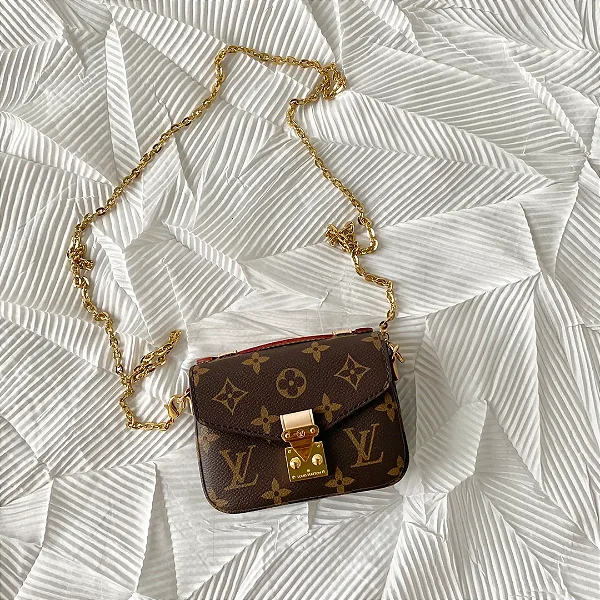 BOLSA LOUIS VUITTON MICRO METIS MONOGRAM CANVAS BROWN