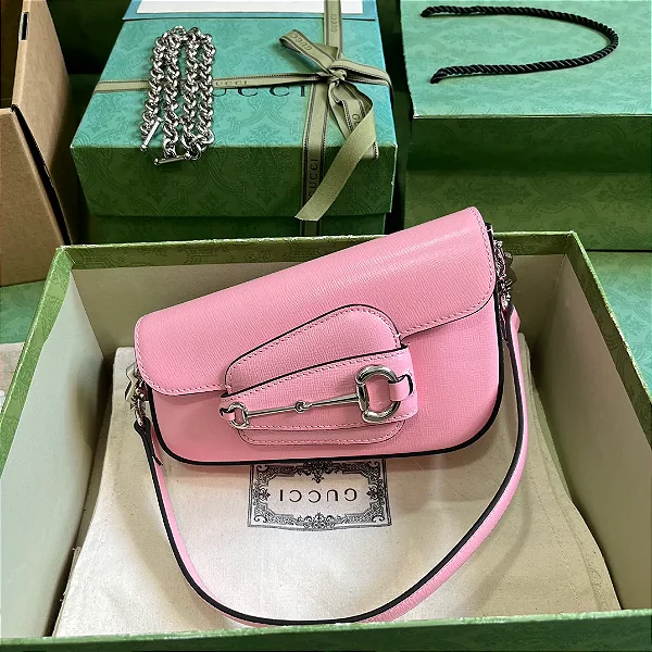 BOLSA GUCCI HORSEBIT PINK