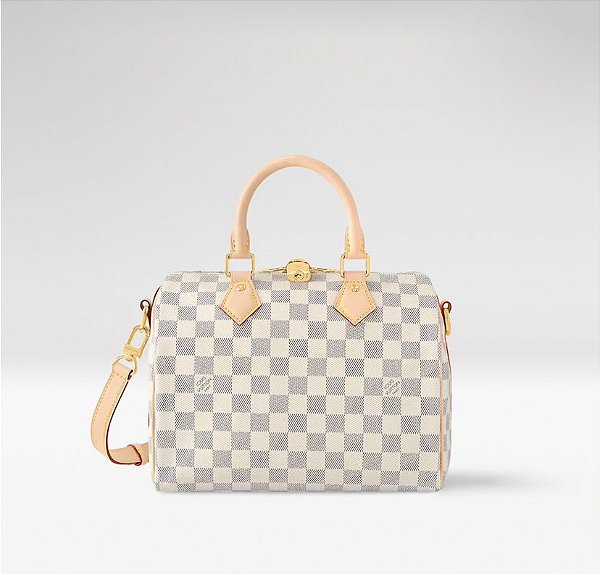 BOLSA LOUIS VUITTON SPEEDY BANDOULIERE 25 EM CANVAS DAMIER AZUR
