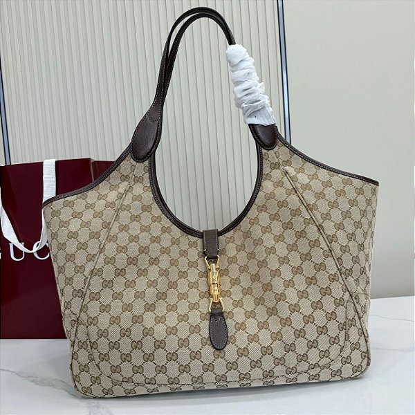 BOLSA GUCCI JACKIE TOTE BEIGE EBONY