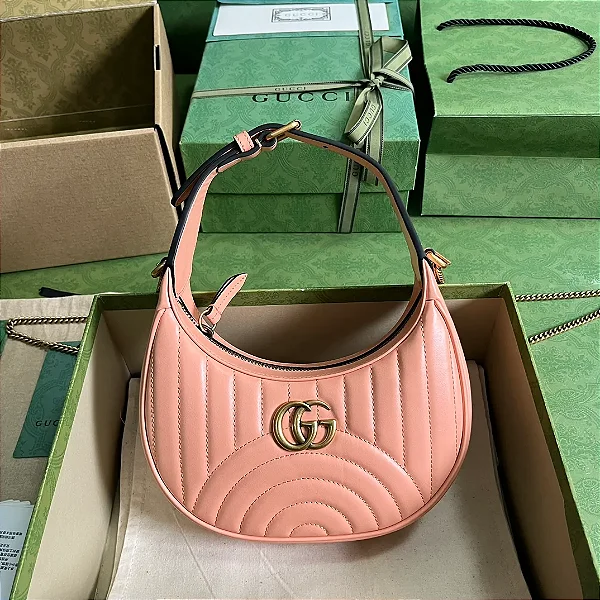 BOLSA GUCCI GG MARMONT MATELASSE MINI PINK