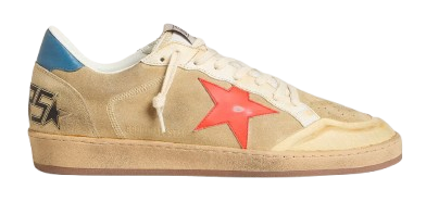 TÊNIS GOLDEN GOOSE SUPER-STAR BEIGE SUEDE BLUE NAPPA