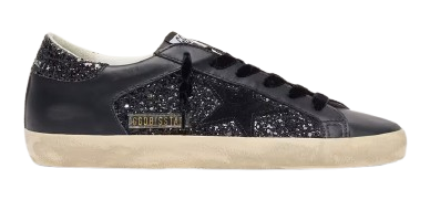 TÊNIS GOLDEN GOOSE SUPER-STAR BLACK GLITTER