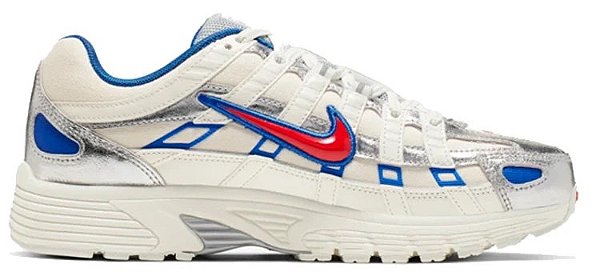 NIKE P-6000 SAIL WHITE RED