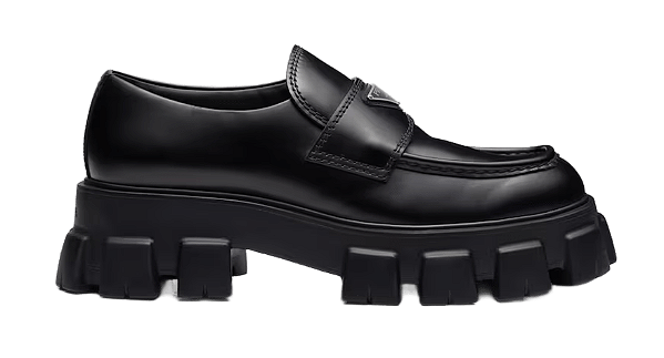 TÊNIS PRADA BRUSHED LEATHER MONOLITH