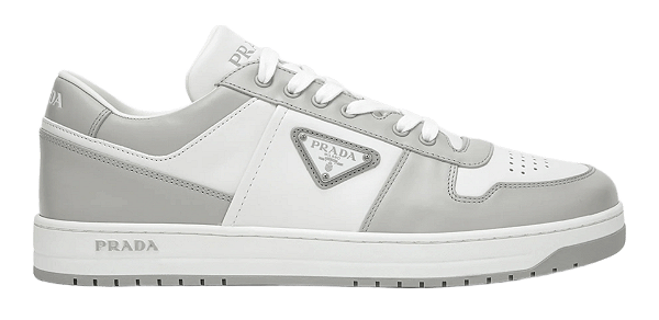 TÊNIS PRADA DOWNTOWN TOP SNEAKERS LEATHER GREY