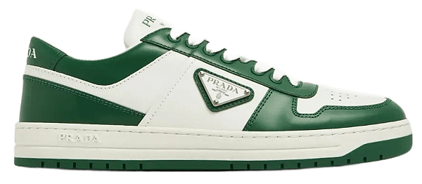 TÊNIS PRADA DOWNTOWN LEATHER WHITE GREEN