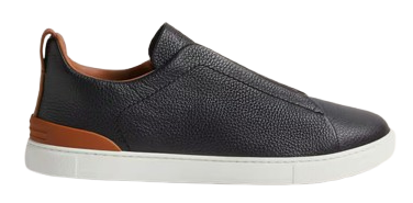 TÊNIS ZEGNA TRIPLE STITCH BLACK LEATHER