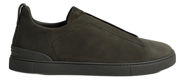 TÊNIS ZEGNA TRIPLE STITCH GREEN CALF