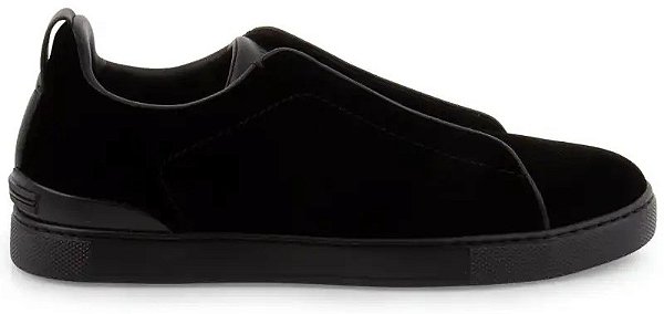 TÊNIS ZEGNA TRIPLE STITCH BLACK CALF