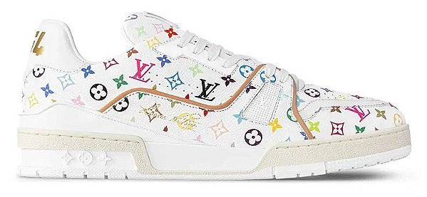 TÊNIS LOUIS VUITTON TRAINER WHITE X TAKASHI MURAKAMI