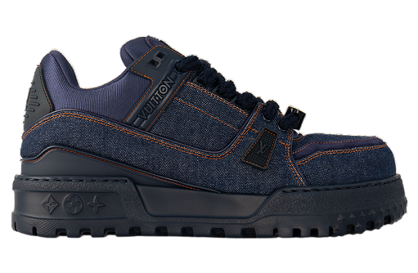 TÊNIS LOUIS VUITTON TRAINER MAXI BLUE DENIM
