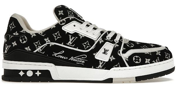 TÊNIS LOUIS VUITTON TRAINER BLACK MONOGRAM TEXTILE