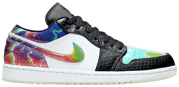 AIR JORDAN 1 LOW ' GALAXY BLACK '