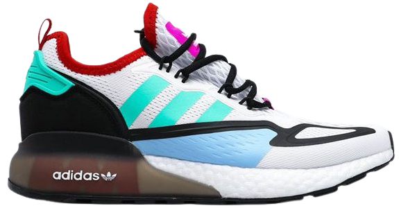 TÊNIS ADIDAS ZX 2K BOOST ' WHITE BLACK - MULTI-COLOR '