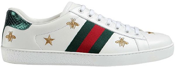 SAPATÊNIS GUCCI ACE EMBROIDERED ' BESS AND STARS '