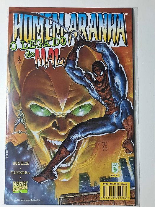Gibi Homem-aranha o Legado do Mal Autor Busiek Texeira (1997) [usado]