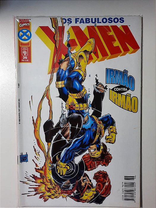 Gibi os Fabulosos X-men Nº 36 Autor Irmao contra Irmao (1998) [usado]