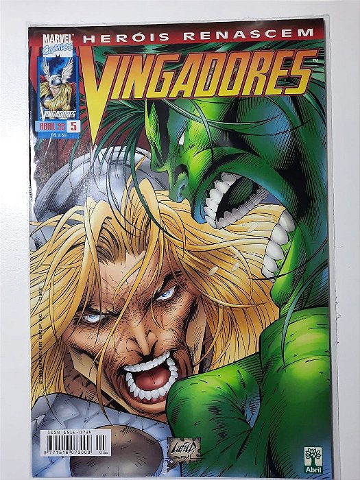 Gibi Herois Renascem - Vingadores #5 Autor (1999) [usado]