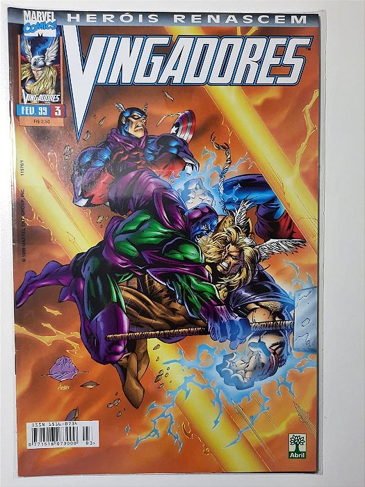 Gibi Herois Renascem - Vingadores #3 Autor (1999) [usado]