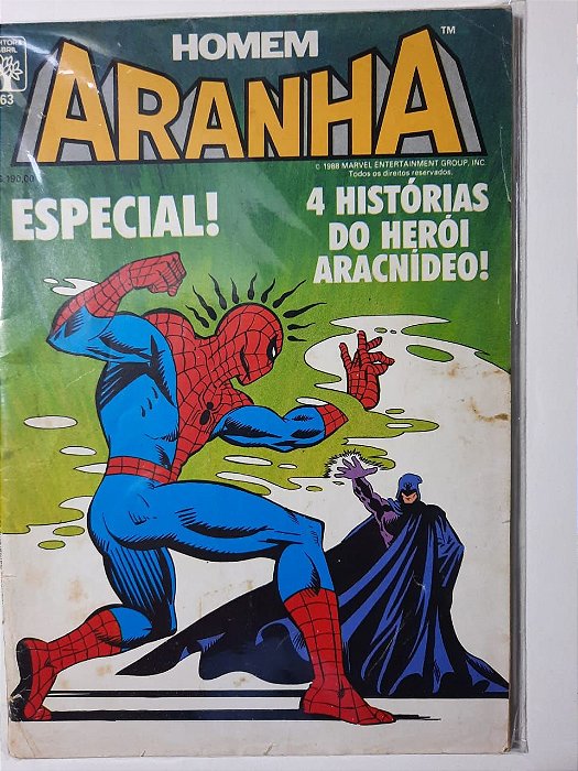 Gibi Homem Aranha Nº 63 - Especial - Formatinho Autor Homem Aranha (1988) [usado]