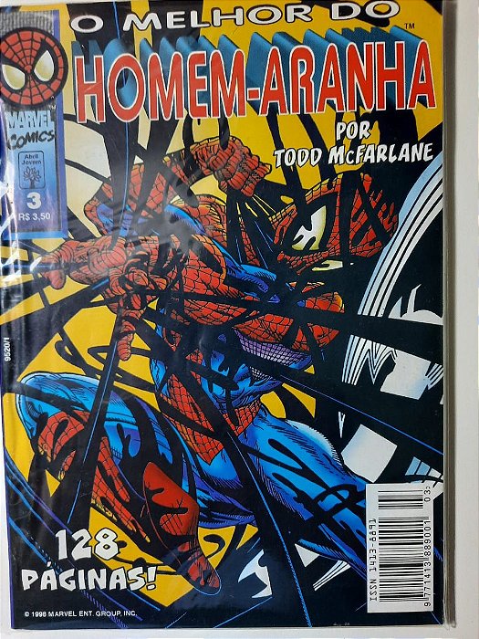 Gibi Melhor do Homem Aranha Nº 03 - Formatinho Autor Todd Mcfarlane (1998) [usado]