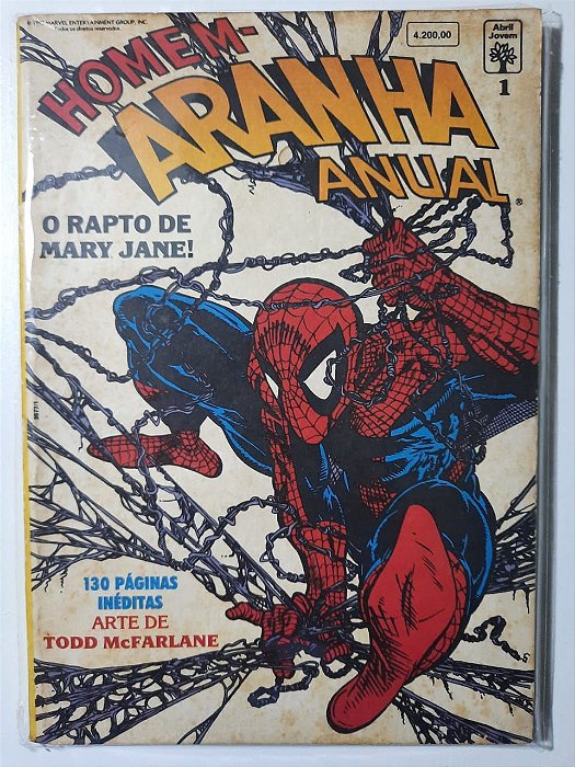Gibi Homem Aranha Anual Nº 01 - Formatinho Autor Todd Mcfarlane (1992) [usado]