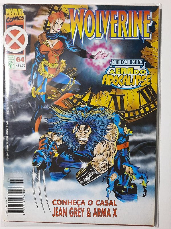 Gibi Wolverine Nº 64 - Formatinho Autor Começa Agora a Era do Apocalipse - Conheça o Casal Jean Grey e Arma X (1997) [usado]