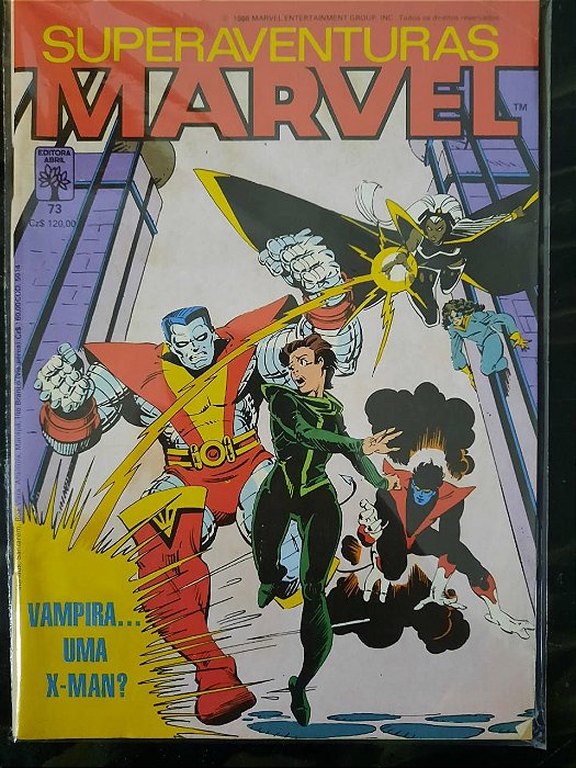 Gibi Superaventuras Marvel Nº 73 - Formatinho Autor Vampira... Uma X-men? (1988) [usado]