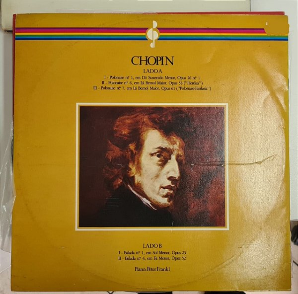 Disco de Vinil Mestres da Música - Chopin Interprete Chopin (1979) [usado]