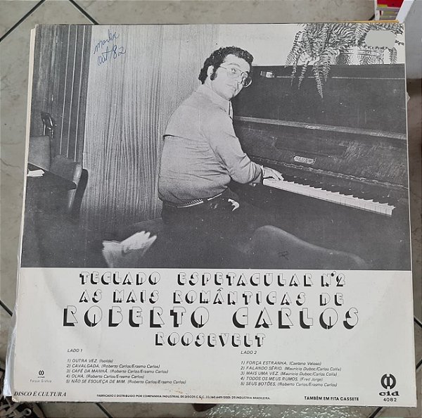 Disco de Vinil Teclado Espetacular N2 - as Mais Românticas de Roberto Carlos Interprete Roosevelt (1979) [usado]