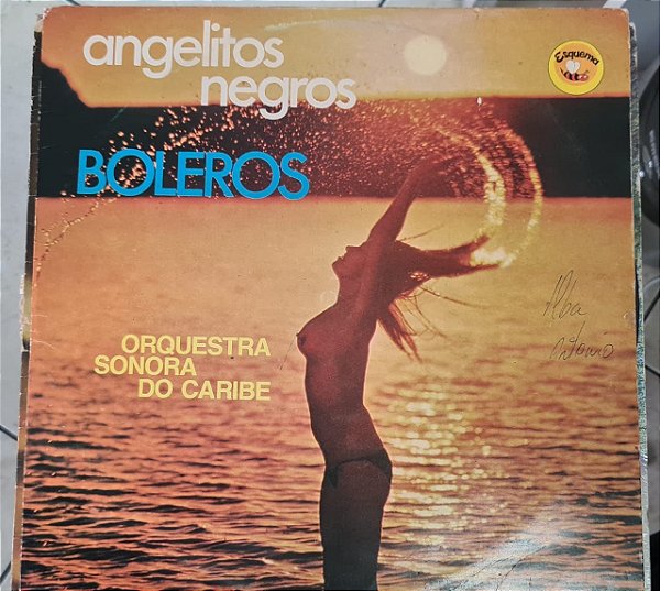 Disco de Vinil Boleros Interprete Angelitos Negros (1972) [usado]