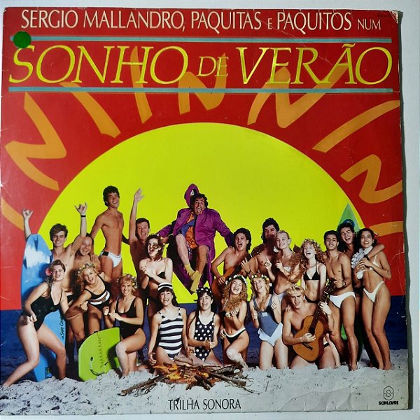 Disco de Vinil Sonho de Verao Interprete Sergio Mallandro,paquitas,paquitos (1990) [usado]