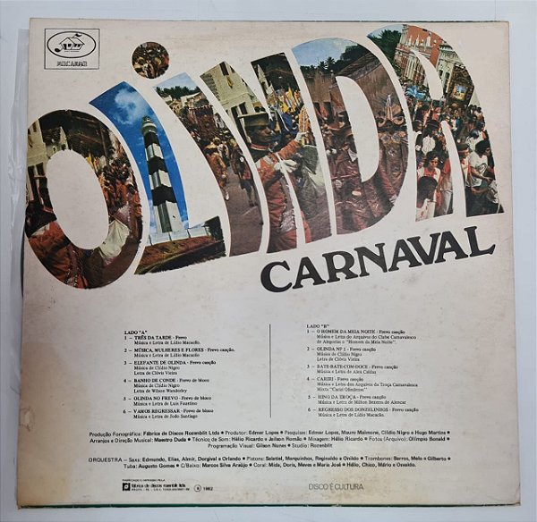 Disco de Vinil Olinda Carnaval Interprete Vários Artistas (1979) [usado]
