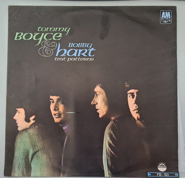 Disco de Vinil Tommy Boyce & Bobby Hart Test Patterns Interprete Tommy Boyce & Bobby Hart (1967) [usado]