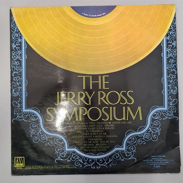 Disco de Vinil The Jerry Ross Symposium - The Jerry Ross Symposium Vol2 Interprete The Jerry Ross Symposium (1972) [usado]