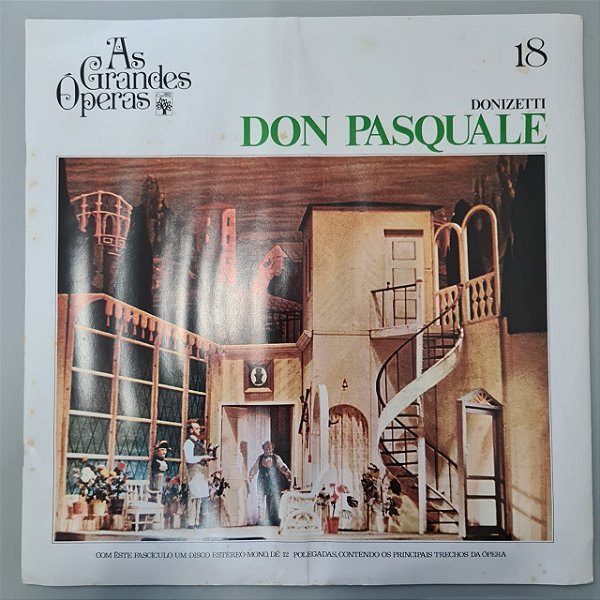 Disco de Vinil as Grandes Óperas - Don Pasquale Interprete Gaetano Donizetti (1972) [usado]