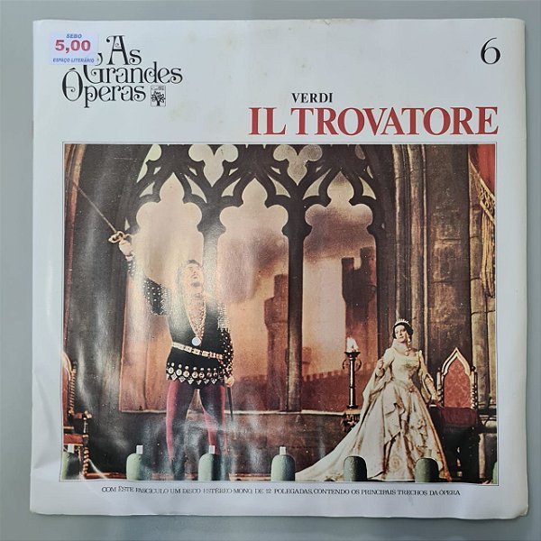Disco de Vinil as Grandes Óperas - Trovatore Interprete Giuseppe Verdi e Ino Savini (1971) [usado]