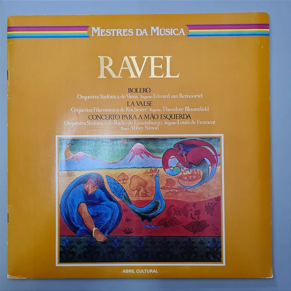 Disco de Vinil Mestres da Música - Ravel Interprete Maurice Ravel (1980) [usado]