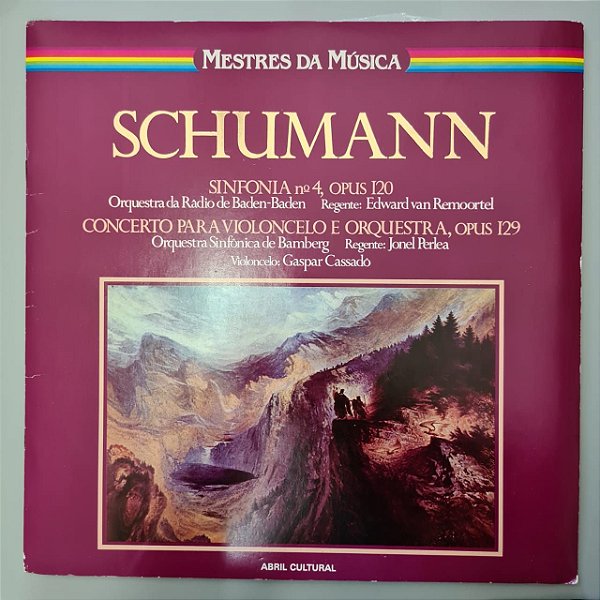 Disco de Vinil Mestres da Música - Schumann Interprete Robert Schumann (1983) [usado]